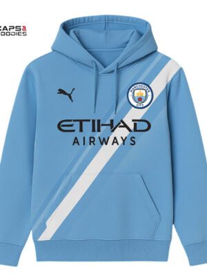 Manchester City Puma Etihad Airways Sky Blue Hoodie