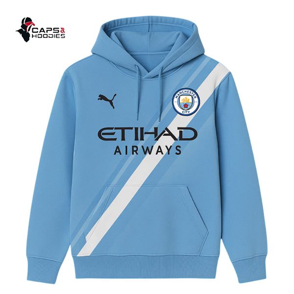 Manchester City Puma Etihad Airways Sky Blue Hoodie