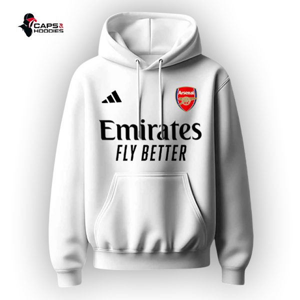 Arsenal FC White 2026 Hoodie Arsenal FC White 2026 Hoodie