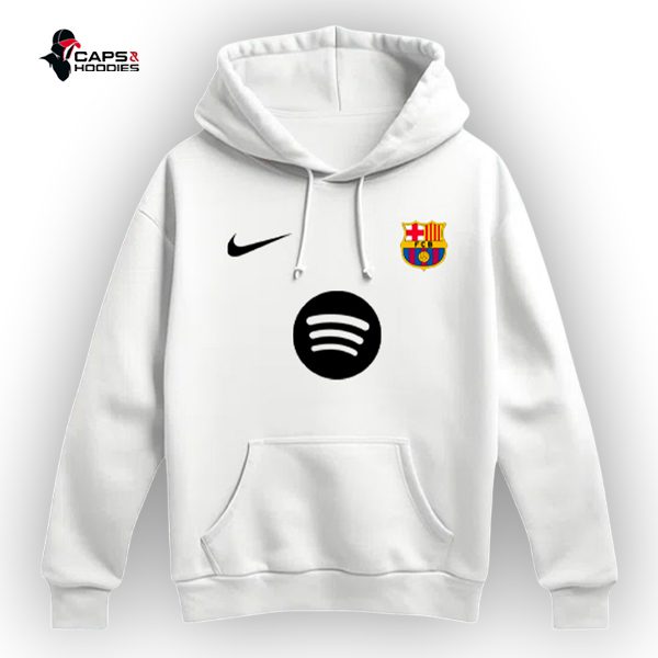 FC Barcelona 2026 White Hoodie FC Barcelona 2026 White Hoodie