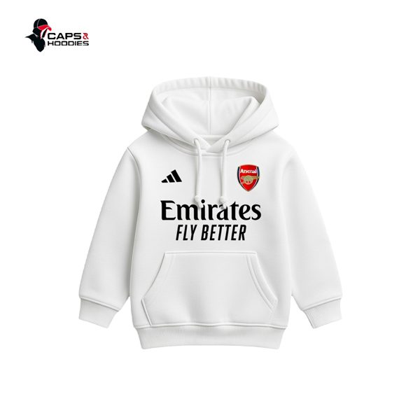 Arsenal FC White Kids Hoodie Arsenal FC White Kids Hoodie