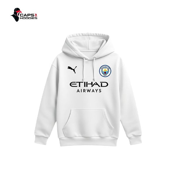 Manchester City White Kids Hoodie