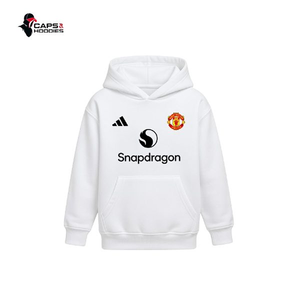 Manchester United Kids White Hoodie