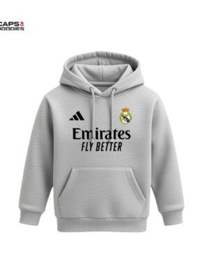 Real Madrid Kids Grey Hoodie