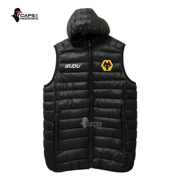 Wolves Black Puffer Vest