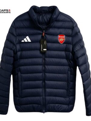 Arsenal FC Navy Blue Puffer Jacket