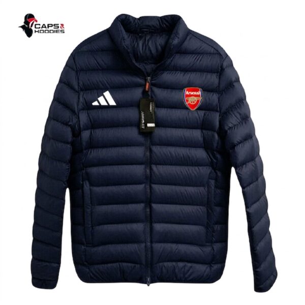 Arsenal FC Navy Blue Puffer Jacket