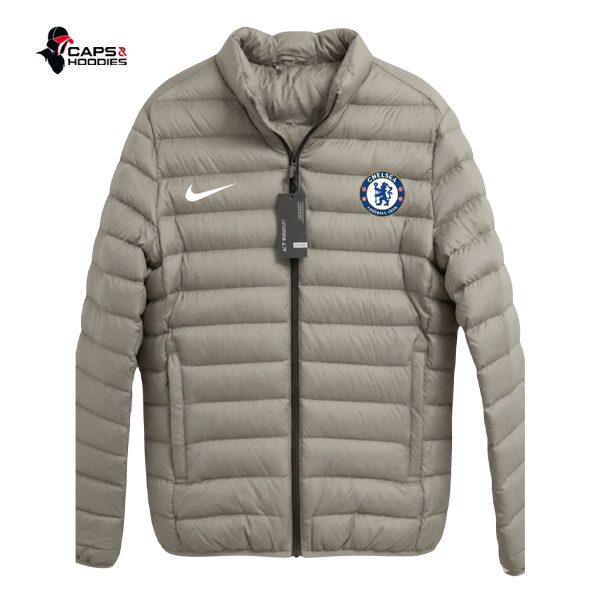 Chelsea FC Beige Puffer Jacket