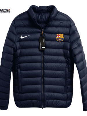 FC Barcelona Navy Blue Puffer Jacket