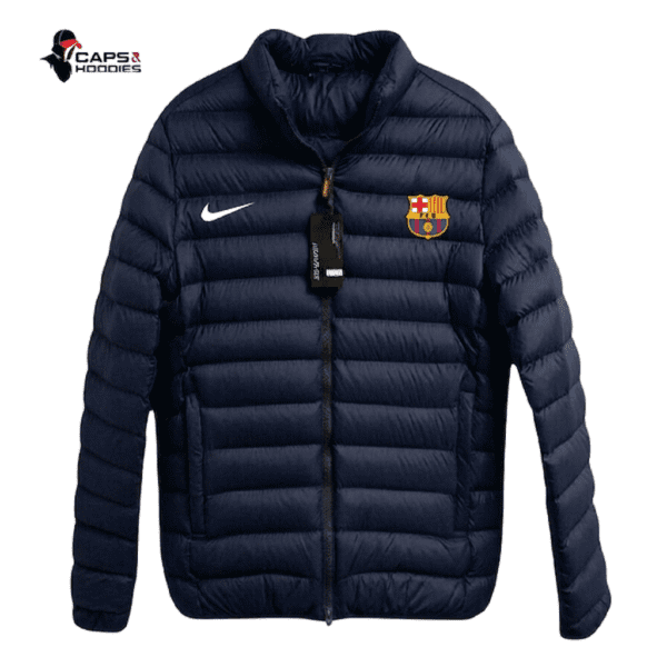 FC Barcelona Navy Blue Puffer Jacket