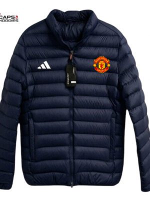 Manchester United FC Navy Blue Puffer Jacket