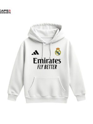 Real Madrid White Kids Hoodie