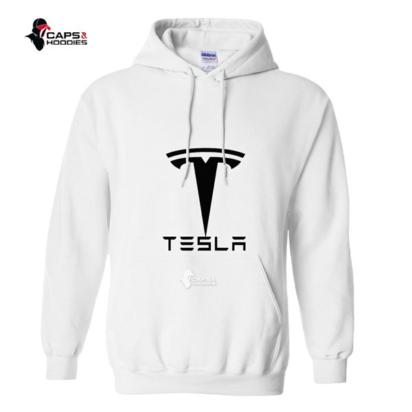 Tesla White Hoodie