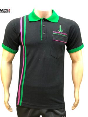 Black Branded Polo Shirt
