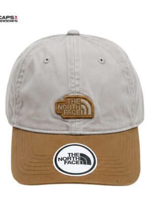 Grey & Brown North Face Cap