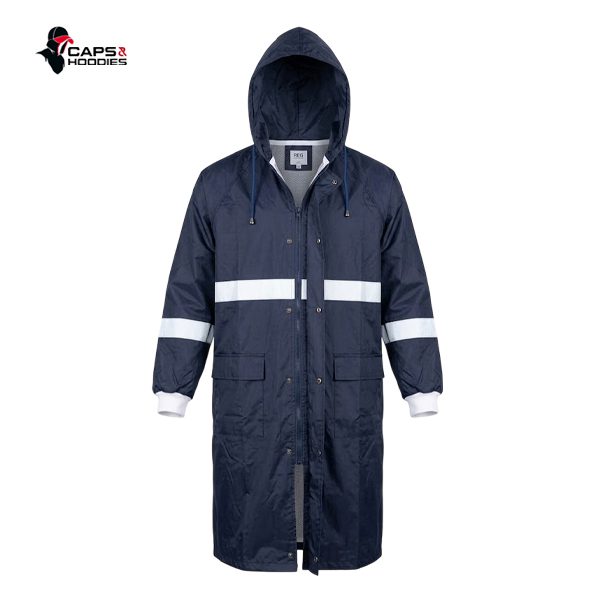 Navy Blue Reflective Waterproof Raincoat Navy Blue Reflective Waterproof Raincoat