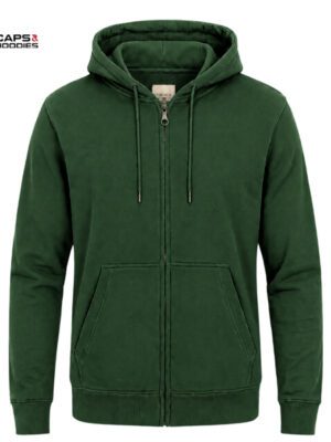 Dark Green Zip Up Hoodie