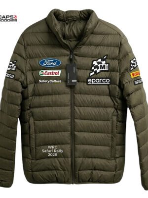 Ford WRC Safari Rally 2026 Jungle Green Puff Jacket