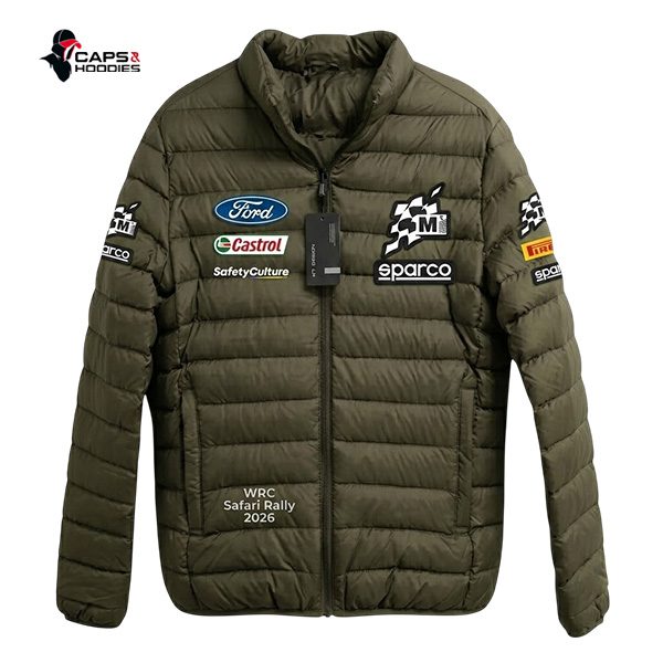 Ford WRC Safari Rally 2026 Jungle Green Puff Jacket