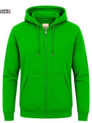 LIME GREEN ZIP UP HOODIE