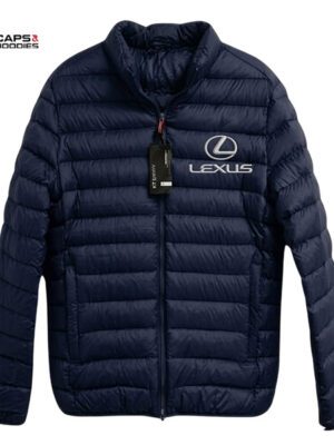 Lexus Branded Puffer Jacket - Navy Blue