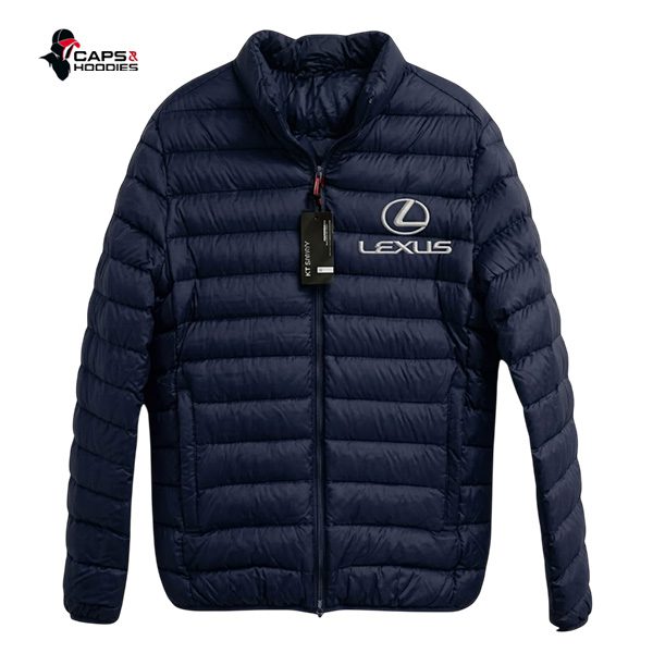 Lexus Branded Puffer Jacket - Navy Blue