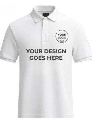 Premium White Polo T-shirt – Customizable