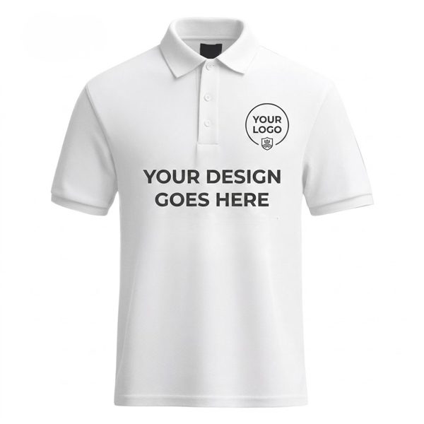 Premium White Polo T-shirt – Customizable