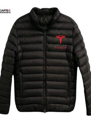 Tesla Branded Puffer Jacket - Black
