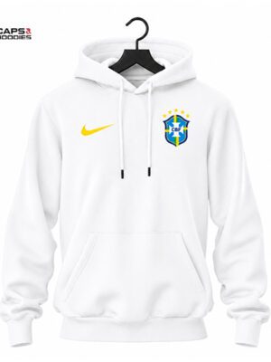 Brazil 2026 World Cup White Hoodie