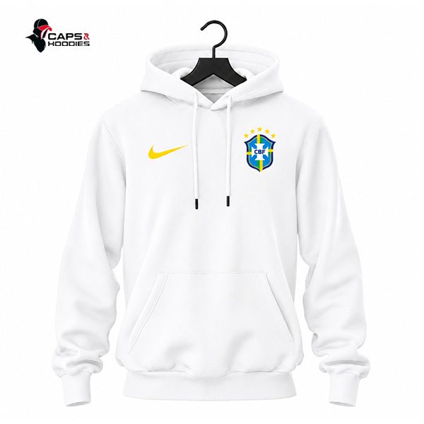Brazil 2026 World Cup White Hoodie