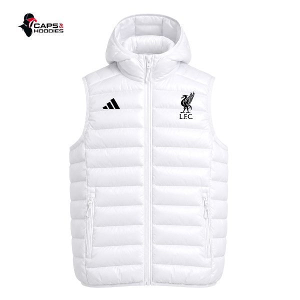 Liverpool White Half Puffer Vest