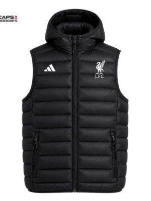 Liverpool Black Half Puffer Vest