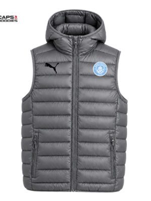 Manchester City Gray Half Puffer Vest