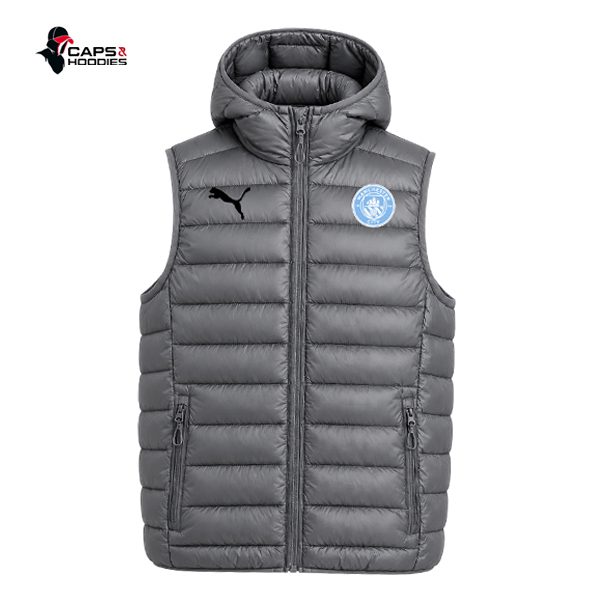 Manchester City Gray Half Puffer Vest