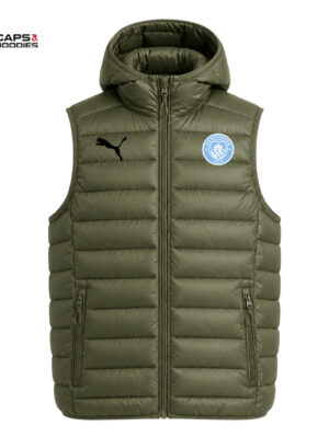 Manchester City Green Half Puffer Vest