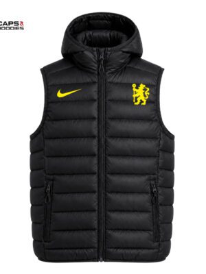 Chelsea Black Hooded Puffer Vest
