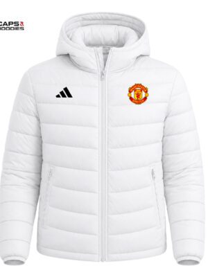 Manchester United White Puff Jacket