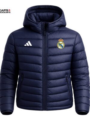 Real Madrid Navy Blue Puff Jacket