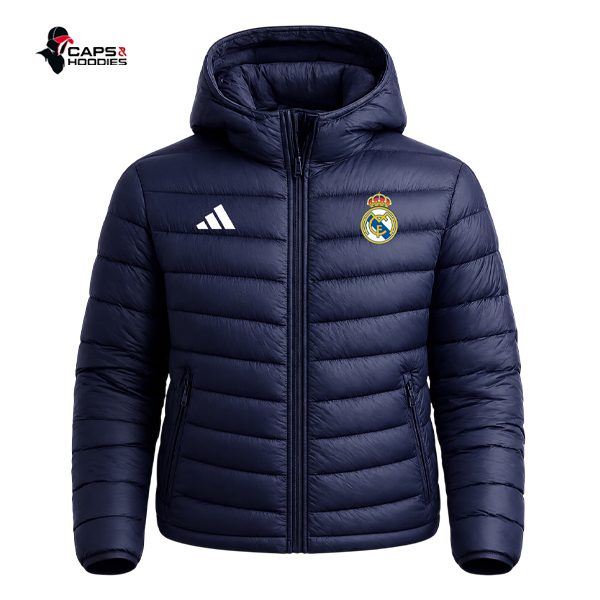 Real Madrid Navy Blue Puff Jacket